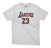 Remera Basket Nba Los Angeles Lakers Blanca Logo Lakers 23