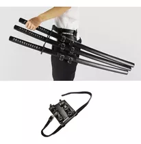 Cinto Com Suporte Para Uso Com 3 Espada Katana Cosplay