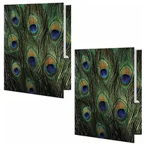 Peacock Print Presentation File Folder Set Of Two - Con...