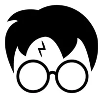 2 Pz Vinil Sticker Harry Potter 10x10 Cm Pared Auto Cristal