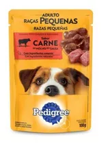 Alimento Pedigree Proteinas En Salsa Razas Pequeñas Para Perro Adulto De Raza Pequeña Sabor Carne En Sobre De 100 g