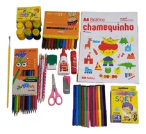 Kit Básico Material Escolar Ensino Maternal Infantil Pré 