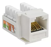 20 Tomada Jack Conector Fêmea Rj45 Keystone Cat5e Branco