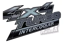 Calcos 4x4 Turbo Toyota Hilux Negro Black 2010 Al 2015