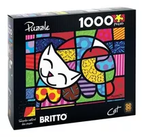 Quebra Cabeça 1.000pç Cat Romero Britto - Grow 3264