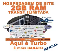 Hospedagem De Sites Turbo Mensal 2gb Ssd Tráf. Ilimitado Ssl