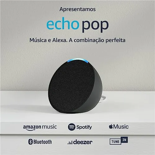 Echo Pop Smart Speaker Amazon Cor Preto