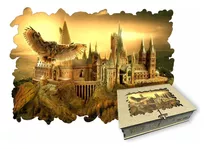 Quebra-cabeça 3d Madeira Hogwarts 2  300 Peças  A3 Premium