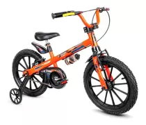 Bicicleta Infantil Aro 16 Nathor Extreme Laranja Com Rodinha