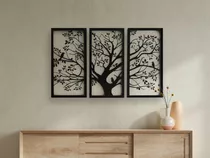 Cuadro Decorativo Tríptico Árbol De La Vida