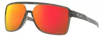 Lentes De Sol Oakley Castel Prizm Hombre Ajuste Ancho 130 Mm Gris Espejeado Gris Rojo Gris