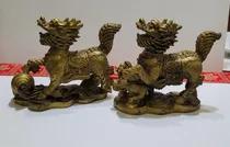 Chi Lin  Guardian Cabeza De Dragón Set De 2    Feng Shui  