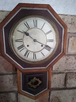 Antiguo Reloj De Pared Ansonia Funciona Impecable