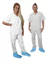 Ambo Blanco Uniforme Médico Gastronomía Limpieza T. Xl- Xxl