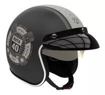 Casco Moto Hawk 721 Abierto Vintage Bobber Cafe Retro En Fas