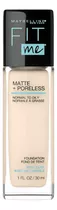 Base De Maquillaje Líquida Maybelline Fit Me Matte + Poreless- Base De Maquillaje Maybelline Fit Me Matte + Poreless De 30ml Tono 110 Porcelain - 30ml 30g