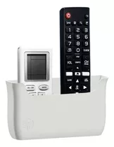  Concept 3d Print Suporte C3d Porta 2 Controles Remoto De Parede Ar Tv Duplo Cor Branco