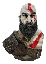 Boneco Estatueta Busto Kratos God Of War Resina 13cm