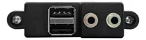 Painel Frontal Universal Para Gabinetes 2x Usb/ Audio Cor Preto