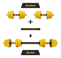 Maxkare Adjustable 2-in-1 Dumbbell Barbell Weight Set, 44 Lb