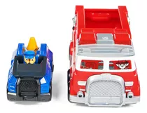 Paw Patrol Camión Bombero Auto Policía 2en1 17756 Color Rojo