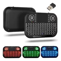 Mini Teclado Wireless Led Bluetooth Celular Smart Tv Android Mouse Preto Teclado Preto