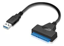 Cable Adaptador Usb3 - Sata Para Disco Ssd/hdd De 2,5 Color Negro