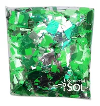 Papel Picado Verde Sky Paper 1kg Efeito Confete Metalizado