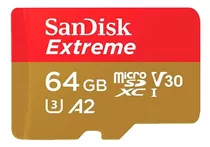 Cartão Memória Micro Sdxc 64gb Extreme Sandisk E Adapt Usb