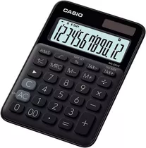 Calculadora Casio Ms-20uc-bk Calculo Impuestos Solar Negro