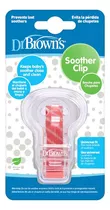 Clip Porta Chupetes Dr. Brown's Color Rosa