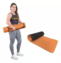 Tapete Ejercicio Yoga Mat 8 Mm Portatil Tayga 183 Cm X 60 Cm Color Naranja