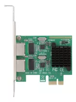 Placa Gigabit 10/100/1000 Mbps Rj-45* 2 Porta Dupla Pci-ex1