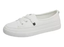 Zapatos Casuales Cómodos De Color Blanco Puro Para Mujer