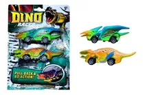 Auto X2 Dinosaurio Rex  Coche Arrastre Pull Back