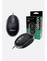 Mouse Usb Letron L-black Led Vermelho 3 Botões