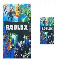 Kit 1 Toalha De Banho Homem Roblox + 1 Toalha De Rosto 