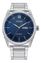 Citizen Classic Dress Blue Dial Aw0081-54l ........ Dcmstore Color De La Correa Plata Color Del Bisel Plata Color Del Fondo Azul 61511