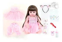 Boneca Bebe Sweetie Reborn (r) Coelhinha Silicone Doll- 48cm