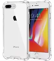 Funda Para iPhone 8 Plus Transparente Fina + Vidrio Templado