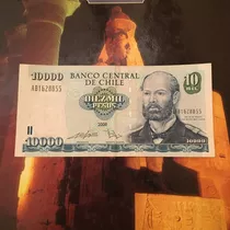 Billete 10.000 Pesos Chile Año 2008 Buen Estado Circulado