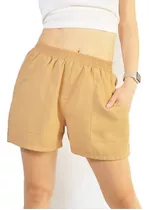 Short Mujer Vestir Liso Liviano Verano Fresco Talles Playa