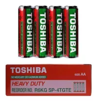 40 Pilas Caja Aa  1.5v Zinc Carbon Pila Doble A Toshiba R6