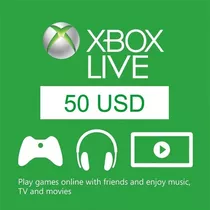 Microsoft Points Xbox Live Gift Card Usa 50 Usd