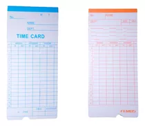 100 Tarjetas Marcado De Reloj Control Asistencia