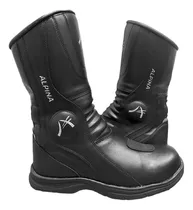 Botas Motociclista Touring Protecciones Cuero Eco Alpina