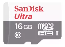 Memoria Micro Sd Hc 16gb Sandisk Cl10 C/adaptador 80 Mbps