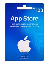 Cartão Gift Card App Store R$ 100 Reais Itunes Apple Brasil