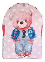 Mochila Infantil Simil Neoprene - Osita Rosa