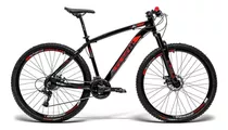 Mountain Bike Gtsm1 Ride New Aro 29 Freio À Disco Mecânico Câmbios Gts Tsi 21v Cor Preto/vermelho Quadro 21